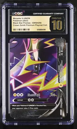 Pokemon 2022 Morpeko V-UNION Black Star Promos SWSH290 CGC PRISTINE 10 - Image 1