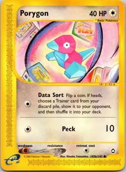 Porygon (103a) Common Aquapolis 103a/147 LP Pokemon TCG - Image 1