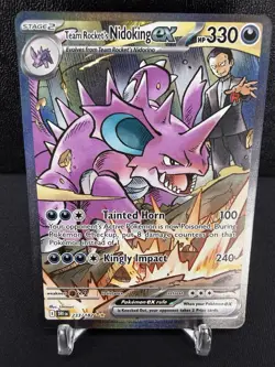 Pokemon TCG Team Rockets Nidoking EX 233/182 Destined Rivals SIR - Image 1