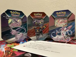Pokemon V Heroes Tin [Set of 3] Umbreon V, Sylveon V, Espeon V, New, Sealed - Image 1