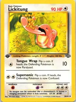Lickitung 1999 Pokemon Jungle Set #38 1st Edition - Image 1