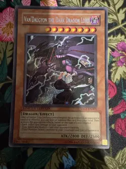 YuGiOh Trading Card Van Dalgyon Dark Dragon Lord YR01-EN001 - Image 1