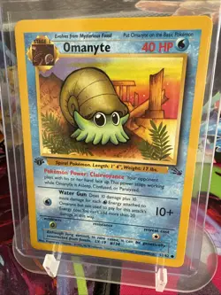 Pokemon TCG Omanyte Fossil 52/62 1st Edition Regular Card Never Played, NM! - Image 1