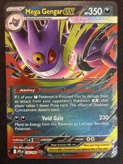 Mega Gengar EX Error Card Phantasmal Flames Holo Pokemon Read Description 1/1 - Image 1