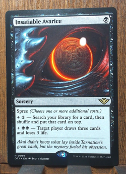 MTG Insatiable Avarice 🎇 Outlaws of Thunder Junction NEAR MINT 🎇 - Image 1