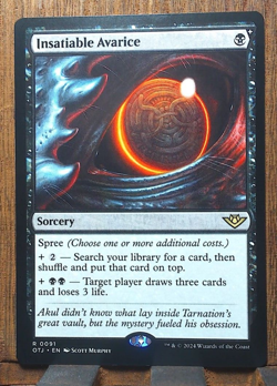 MTG Insatiable Avarice 🎇 Outlaws of Thunder Junction NEAR MINT 🎇 - Image 3