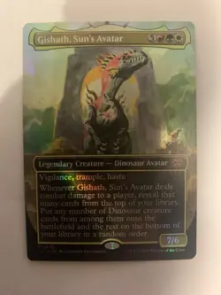 Gishath, Sun's Avatar (Borderless) The Lost Caverns of Ixalan Foil - Image 1