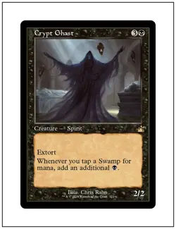 1x Crypt Ghast, Retro Frame Art, Magic MTG NM - Image 1