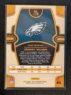 2024 Panini Gold Standard Johnny Wilson #178 Gold Refr /10 - Image 2