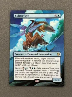 Subterfuge MTG Lorwyn Eclipsed Commander Hand Painted Extended Full Altered Art - Image 1