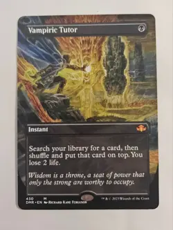 MTG - Vampiric Tutor - Borderless M Dominaria Remastered NM - Image 1