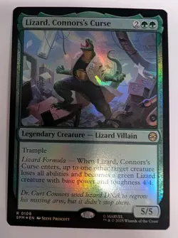 Lizard, Connors's Curse Marvel's Spider-Man Foil - MTG RARE - Image 1