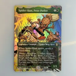 Magic The Gathering MTG Spider-Man Borderless FOIL Spider-Ham R 0201 SPM - Image 1