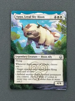 Appa, Loyal Sky Bison Avatar: The Last Airbender Hand Painted Altered Art SPRING - Image 1