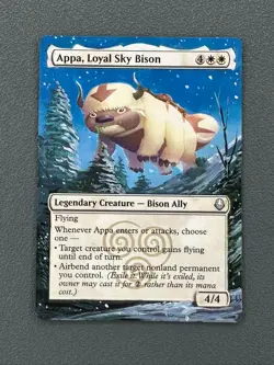 Appa, Loyal Sky Bison Avatar: The Last Airbender Hand Painted Altered Art WINTER - Image 1