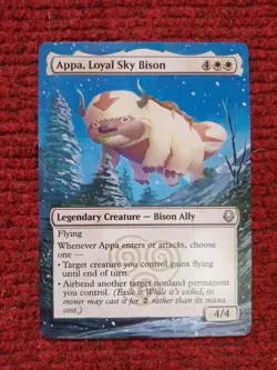 Appa, Loyal Sky Bison Avatar: The Last Airbender Hand Painted Altered Art WINTER - Image 2