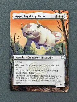 Appa, Loyal Sky Bison Avatar: The Last Airbender Hand Painted Altered Art SUMMER - Image 1