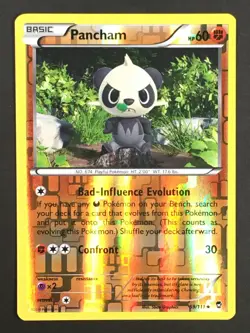 Pokemon TCG Pancham 59/111 Reverse Holo Uncommon XY Furious Fists NM - Image 1