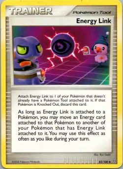 Energy Link 83/100 Uncommon Stormfront Pokemon Lightly Played - Image 1