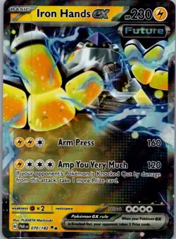 Iron Hands ex 070/182 Double Rare Paradox Rift Pokemon Near Mint - Image 1
