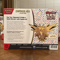 Pokemon TCG Scarlet & Violet 151 Zapdos EX Collection Box Sealed NEW - Image 2