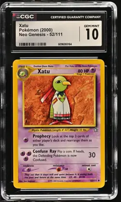 Pokemon 2000 Xatu Neo Genesis 52/111 CGC 10 - Image 1