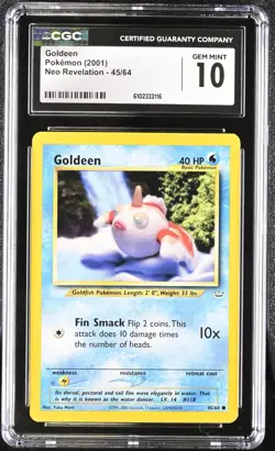 Pokemon 2001 Goldeen Neo Revelation 45/64 CGC 10 - Image 1