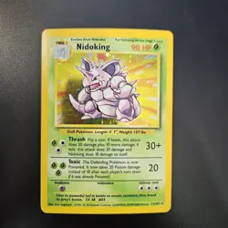 Pokemon Base Set 4th Print Nidoking LP+/NM - Image 1