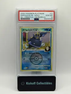 2009 POKEMON PLATINUM SUPREME VICTORS #27 EMPOLEON FB-HOLO CROSS HATCH LEAGUE - Image 1