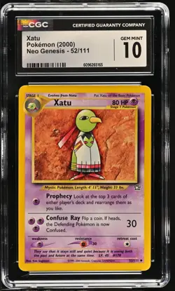 Pokemon 2000 Xatu Neo Genesis 52/111 CGC 10 - Image 1