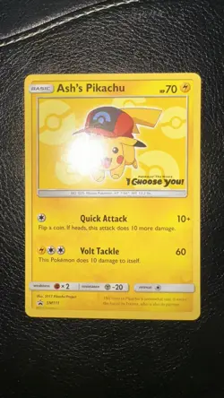 Ash’s Pikachu SM111 Pokemon Movie I Choose You Promo Holo Rare excellent Pokemon - Image 4