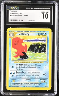 Pokemon 2001 Octillery Neo Revelation 34/64 CGC 10 - Image 1