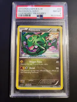 2013 Pokemon Black White Legendary Treasures Rayquaza Holo 93/113 PSA 8!! NM! - Image 1
