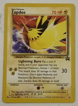 Zaptos Pokemon Wizards Black Star Promo #23 1999 Vintage - Image 1