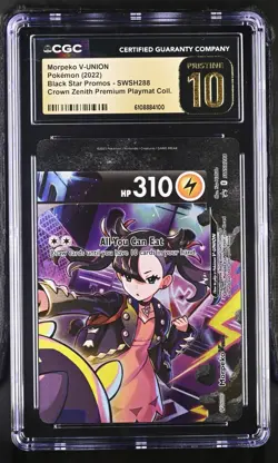 Pokemon 2022 Morpeko V-UNION Black Star Promos SWSH288 CGC PRISTINE 10 - Image 1
