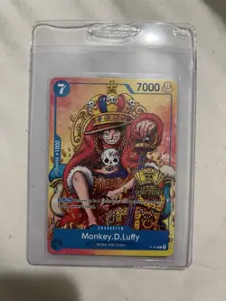 One Piece TCG Monkey D Luffy 2nd Anniversary Stamped Promo P-043 - Image 1