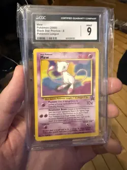 CGC 9 Mew 2000 Black Star Promos 8 Pokemon League Pokemon Card NON HOLO - Image 1