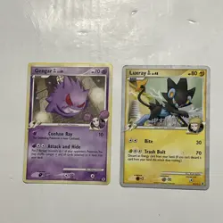 Pokemon Card Lot Of 2 Rising Rival's Gengar 2009 Championship Luxray Non Holo - Image 1