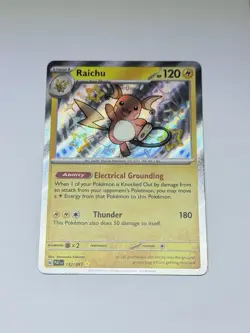 Pokemon Card TCG Raichu 132/091 Paldean Fates Shiny Rare Card NM/M Condition - Image 1