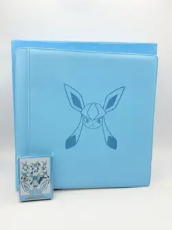 Pokemon Chinese Promo Gift Box Glaceon Eevee GX 480 Slot Card Binder + Sleeves - Image 2