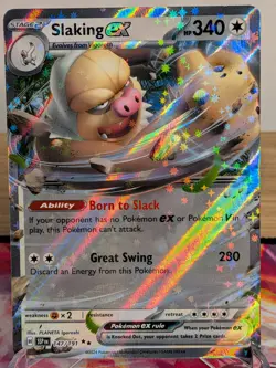SLAKING EX 147/191 DOUBLE RARE SURGING SPARKS POKEMON NEAR MINT - Image 1