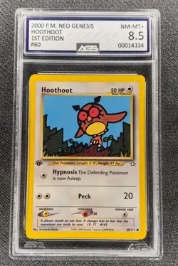 2000 Pokemon Neo Genesis 60/111 Hoothoot 1st Edition AGS 8.5 - Image 1