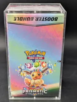 Pokemon TCG S&V Prismatic Evolutions Booster Bundle Display Case w/Acrylic Case - Image 1