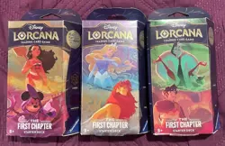 Disney Lorcana TCG 1st Chapter Starter Deck Set of 3 Sealed In Hand Ships Fast - Image 1