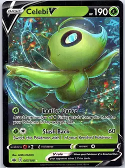 Celebi V 007/198 SWSH06: Chilling Reign - Pokemon Card - NM - Image 1