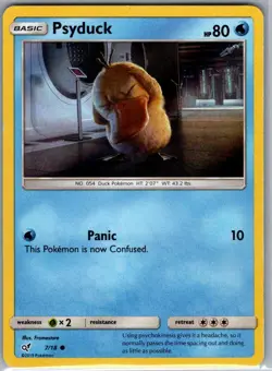 Psyduck (Holo Common) 7/18 Holo Detective Pikachu - Pokemon Card - NM - Image 1