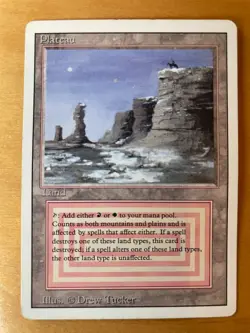 Plateau Dual Land Magic the Gathering Revised Edition Regular - Image 1