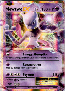 Mewtwo ex Ultra Rare - 52/108 - XY Evolutions Pokemon 2016 - Image 1