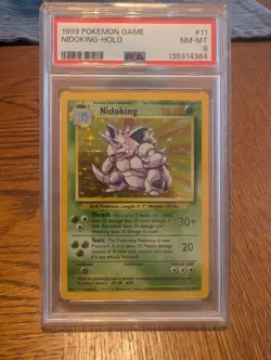 1999 Pokemon TCG Base Set Nidoking-Holo #11/102 PSA 8 - Image 1
