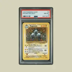 1999 POKEMON BASE SET UNLIMITED #9 MAGNETON HOLO PSA 8 NM - Image 1